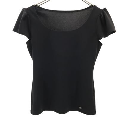 FOXEY NEW YORK Made In Japan Short Sleeve Cut 38 Black French Sleeve Women Used