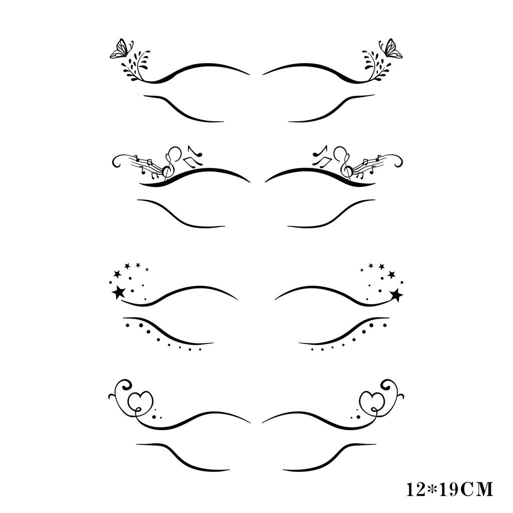 Eyelid Eyeliner Eyebrow Makeup Stickers Premium Face Party Festival Temporary Tattoo Stickers