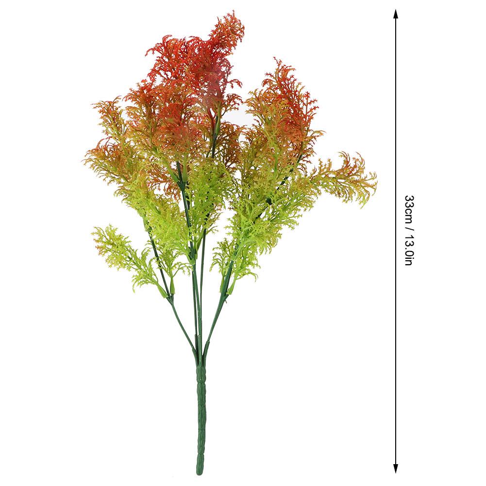 Artificial Leaves Plastic Seaweed Simulated Plant Home House Garden Decor(Orange Seaweed)