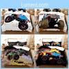 Conjunto de Roupa de Cama Infantil Monster Jam Com Estampa Ativa para Decoração de Quarto de Bebê