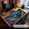 Fish Ocean Theme Custom Mouse Pad Personalized With Name Text Customized Desk Mat For Office Home Decor
