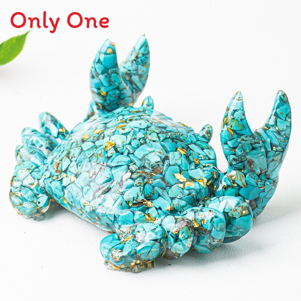 Natural Quartz Crystal Resin Crab Pen Stand With Unique Artistic Design For Giftgiving