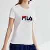Fila T Shirts Women's White Crew Neck Moderate Straight Fit F11W928129FWT