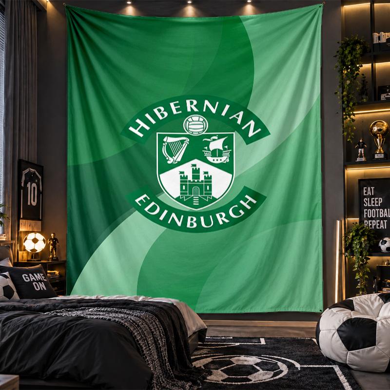 Wandbehang Tapisserie Hibernian FC Drucktuch für Wohnzimmer Schlafzimmer Heimdekoration