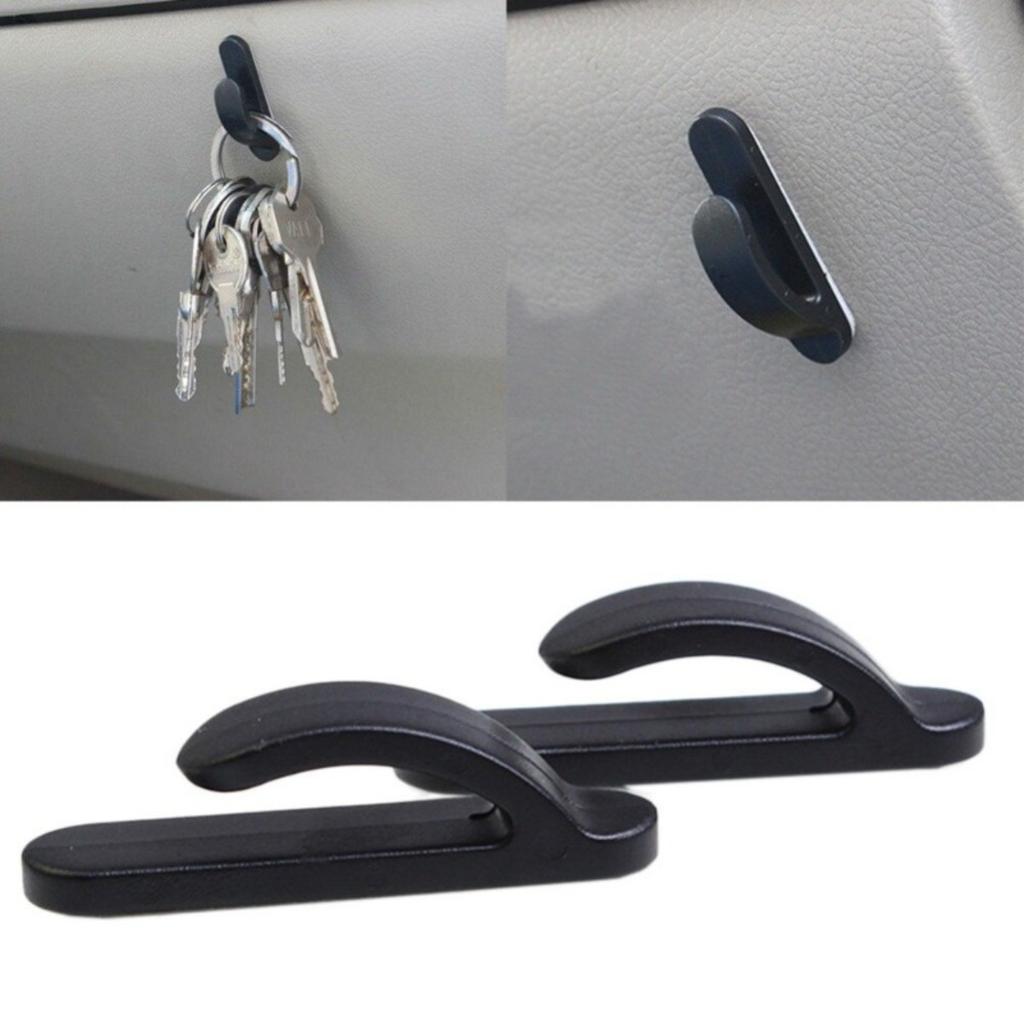 20 Stück/Los Praktischer Schwarzer Selbstklebender Hakenaufhänger für Auto, LKW, Tasche, Geldbörse, Organizer-Halter