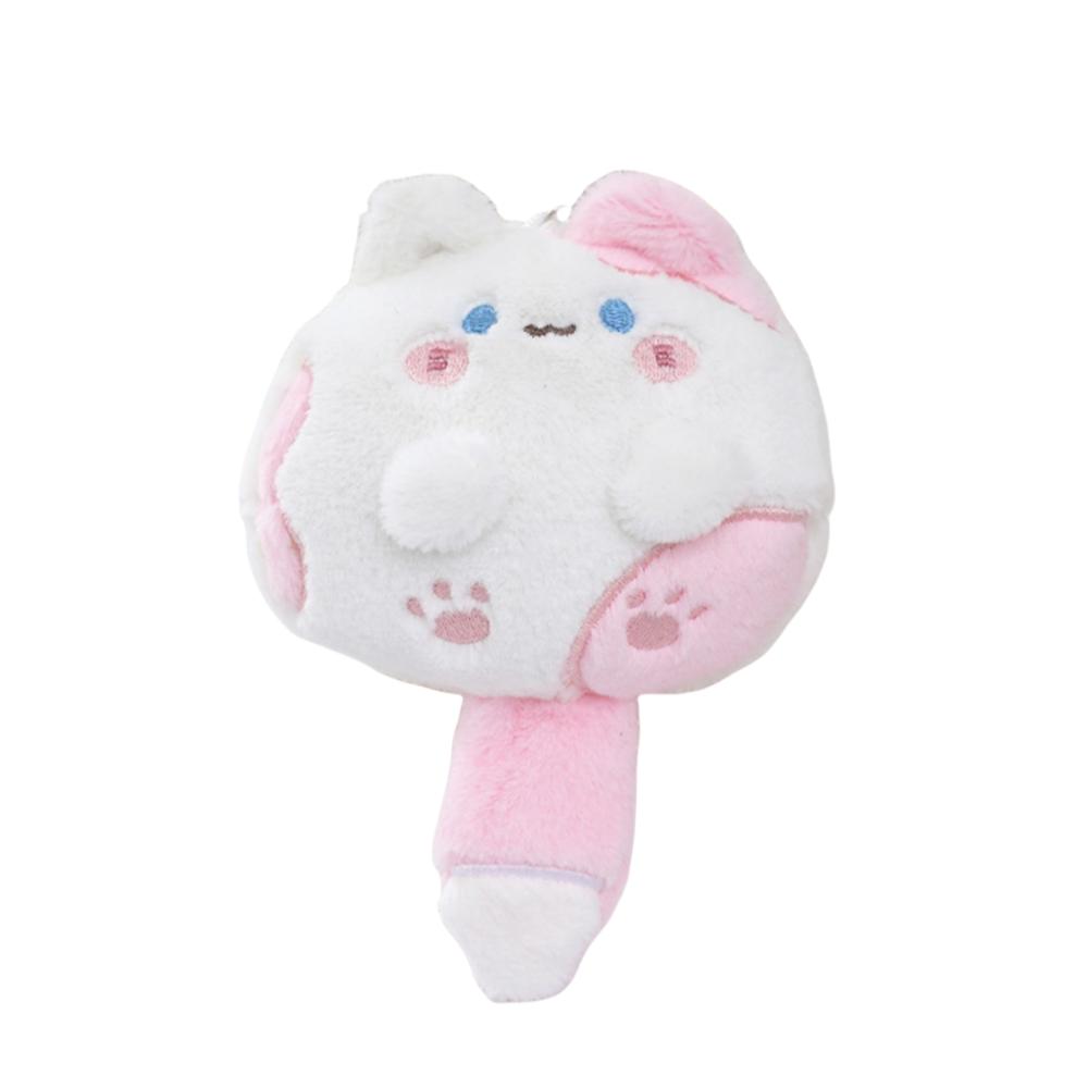 Squeak Long Tailed Cat Hanging Pendant Cute Bag Ornaments Stuffed Cat Key Chain  for Girl's Bag