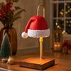 Christmas Candle - Scented Melt Warmer with Festive Hat Decor, Tabletop Desk Lamp (Candle Not Included)