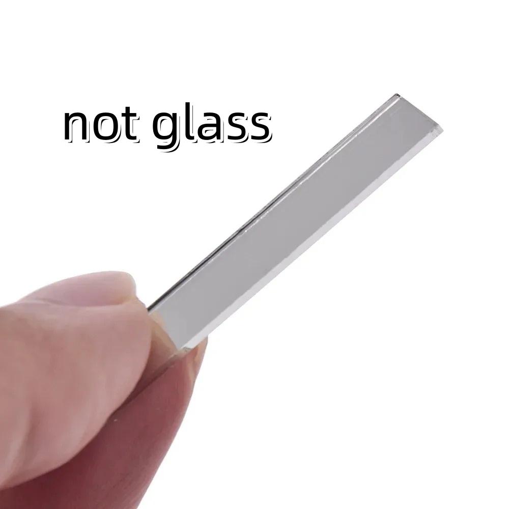 100pcs Pieces of Rectangular Mirror Wall Stickers Self-adhesive Handmade DIY Plastic Material Decorative Mirror Stickers