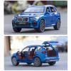 1:32 Compatible for BMW X5 SUV Model Car Toy, Zinc Alloy Pull Back Toy Car with Sound and Light for Kids Boy Girl Gift