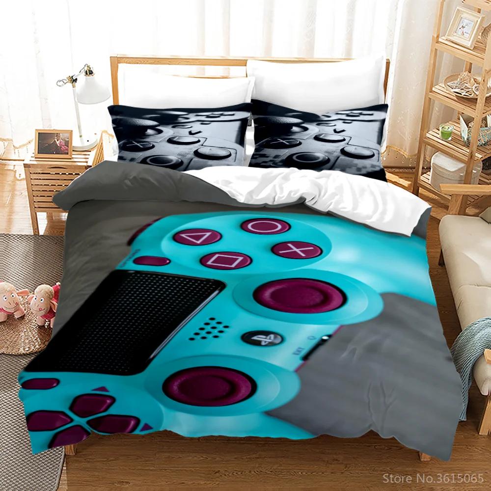 Black Game Gamepad Pattern 3d Bedding Set Classic Digital Print Duvet Cover Pillowcase Europe/Australia/USA Twin Queen King Size