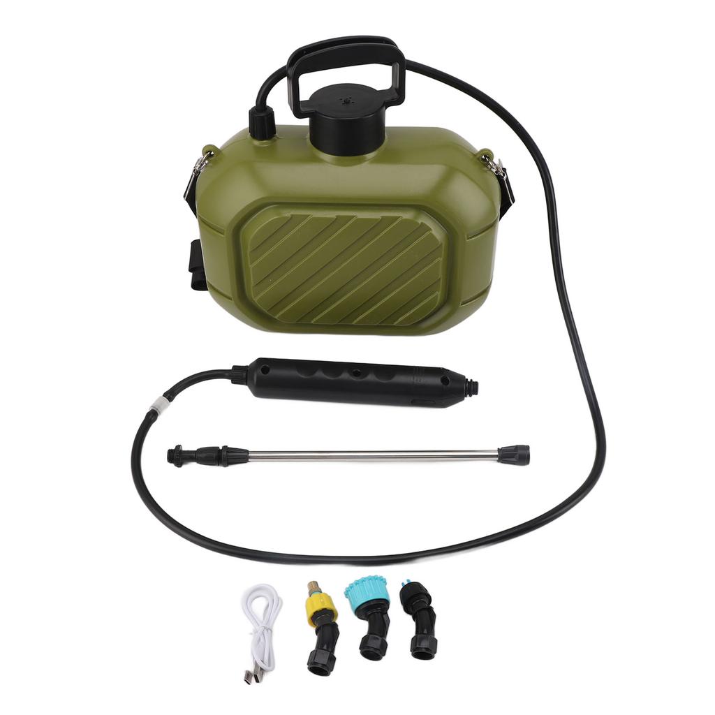 Battery Powered Sprayer 5L Rechargeable Portable Electric Garden Sprayer with Telescopic Wand and Shoulder Strap for Home Lawn