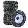 4pcs 90mm Rubber Tires Wheels for MJX 16207/16208 HBX 16889 SCY 16101/16102 Traxxas 1/16 Summit E-Revo ARRMA Mini Kraton