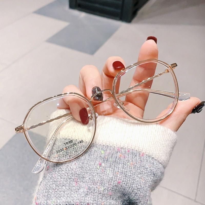 Anti-radiation Glasses for Women Student Glasses Anti-blue Light Computer Glasses Replaceable Lenses Lightweight Design Eyewear