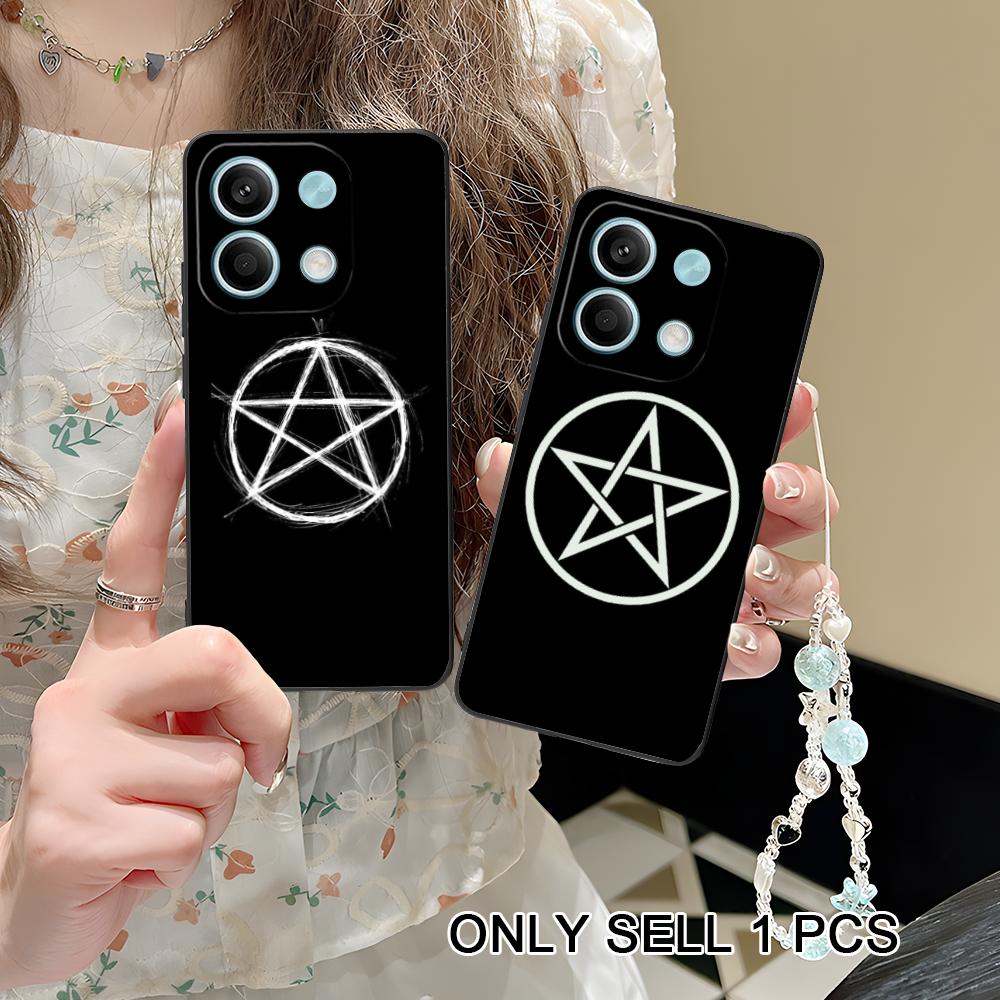 Aesthetic Pentagram Phone Case for POCO F8 F7 F6 F5 F4 F3 F2 Pro GT C75 C71 C65 C61 C40 Pro Ultra Soft TPU Shockproof Cover