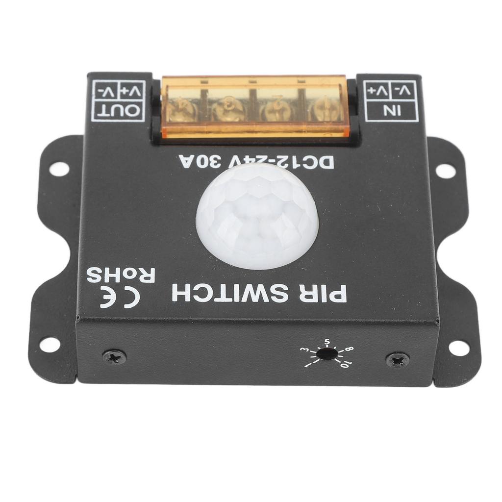 PIR Switch Motion Sensor LED Human Infrared Sensing Controller for Light Strip Outdoor DC12‑24V 30A