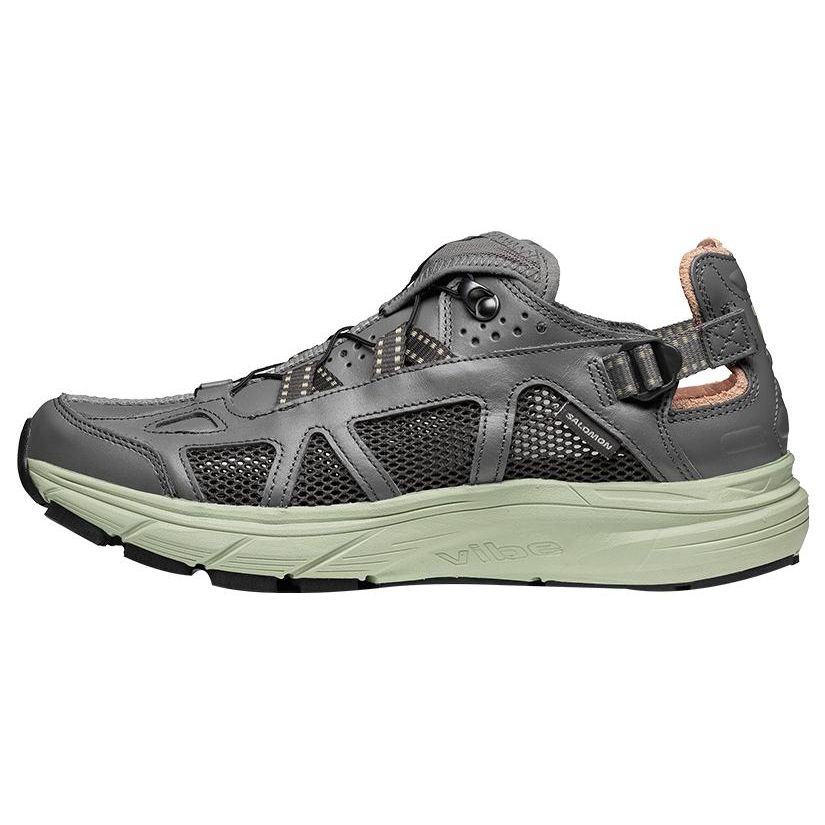 SALOMON Techsonic Comfortable Daily Non-Slip Wear-Resistant Breathable Low-Top Hiking Shoes Unisex Hiking Shoes Medium-Gray 471311