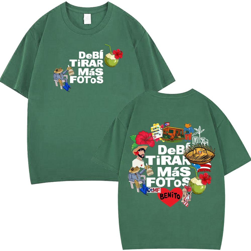 Rapper Bad Bunny Album Debi Tirar Mas Fotos DTMF Tour 2026 Merch T Shirts Men Women Fashion Hip Hop Tshirts Vintage Tshirt
