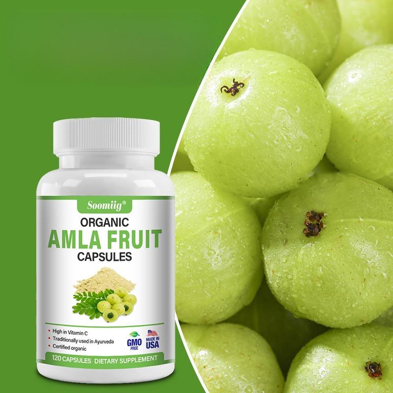 Integratori in Polvere di Frutto Amla Biologico 1500mg Pepe Nero (10:1 Estratto) 120 capsule