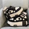 Foreign Trade Thick Sole Heightening Dad Shoes Women's Spring New Color Matching Fashion Star Muffin Sole Casual Shoes Small Women's Shoes