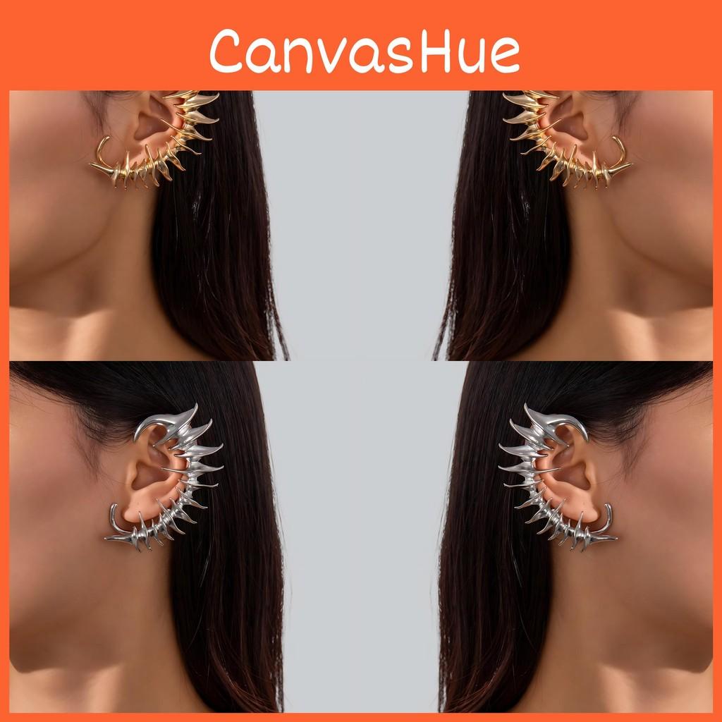Keel Female Alloy Spine Earrings With Electroplating Punk Style No Piercing