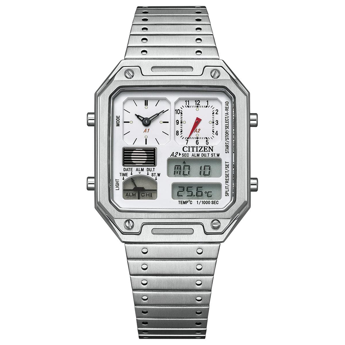 

CITIZEN Record Label RECORD LABEL Thermosensor Specific Store Model Watch CITIZEN THERMO SENSOR White [Citizen] JG2120-65A Men s Women s