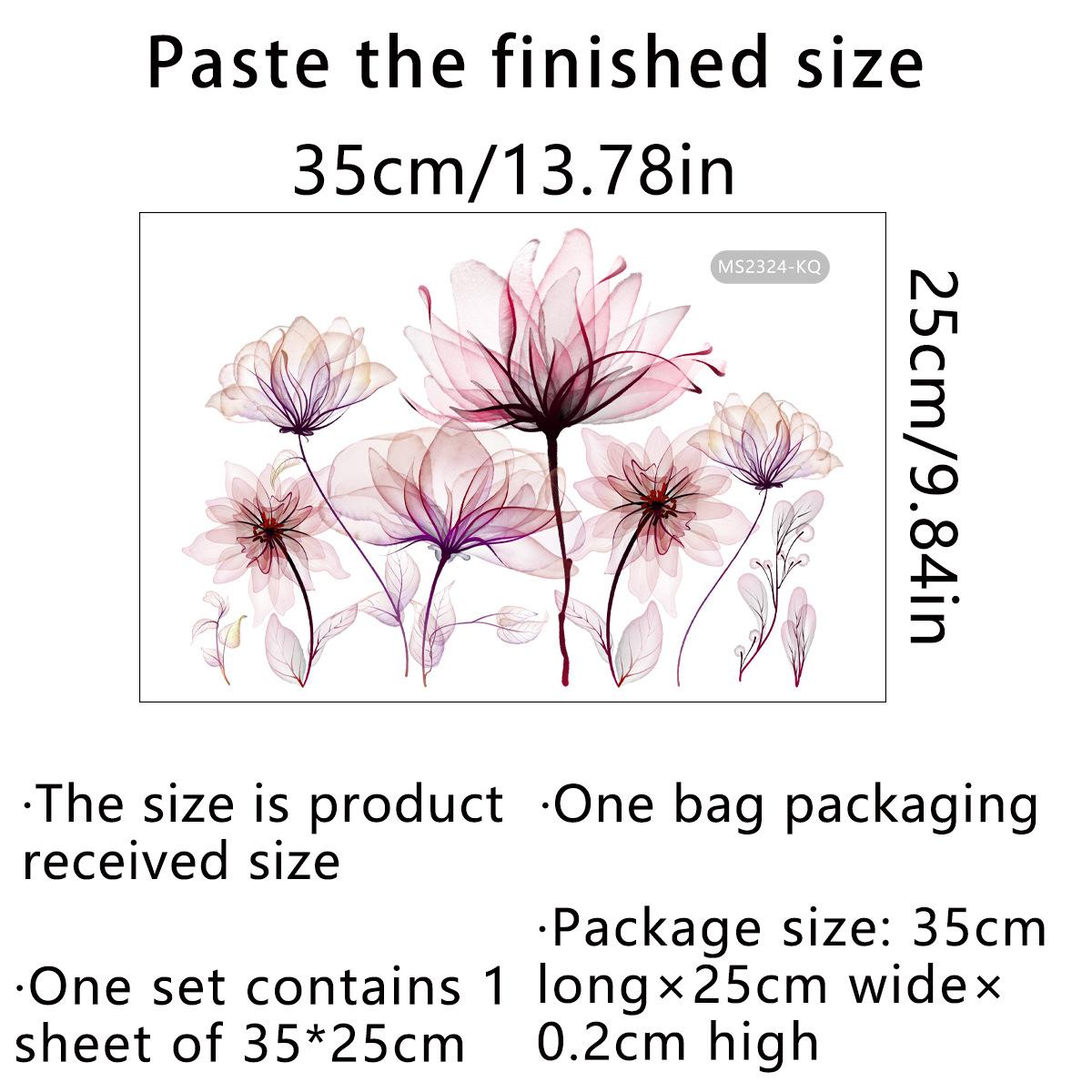 

Наклейки на стену с розовыми цветами для гостиной, спальни, фона, декора стен, комнаты для девочек, декоративные наклейки для дома, настенные наклейки, фреска