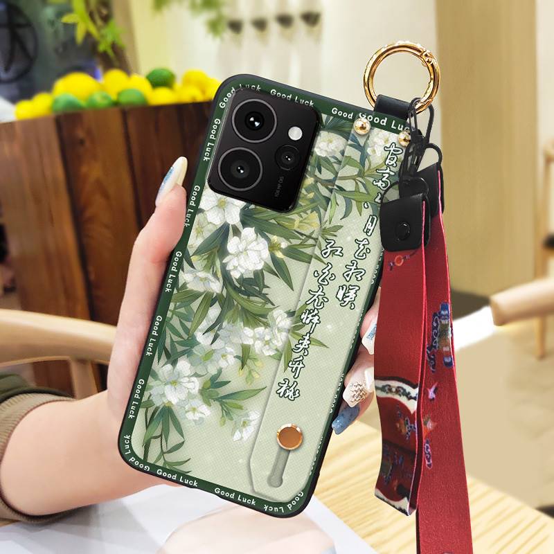 Anti-dust Silicone Phone Case For Nokia HMD Skyline Wrist Strap Durable Ring Kickstand Protective Fashion Back Cover