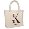 Beach Bag - PLANETEE - Insulated Katia Letter Flower - Cotton - Large Capacity - Printed In France
