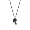 Emporio Armani Rotating Flip Heart Pendant Necklace Unisex Necklace Black EGS3138001