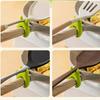 1Pcs Multifunction Kitchen Spatula Holder Pan Side Scoop Clamp Cooking Utensils Soup Spoon Holder Universal Shovel Storage Rack