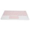 Bluetooth Keyboard Touchpad Round Keycap with Ergonomic Design Stable Connection 10inPink