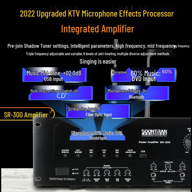 Songchuan SR-12 Home KTV Professional Audio System CN Plug (adapter Included)
