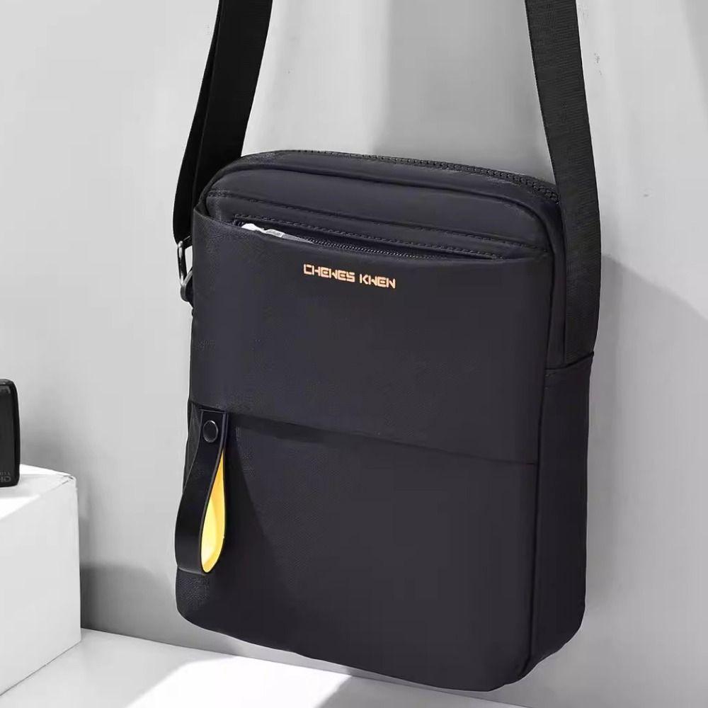Oxford Men Crossbody Backpack Zipper Pockets Sling Bag Lightweight Messenger Bag  Casual