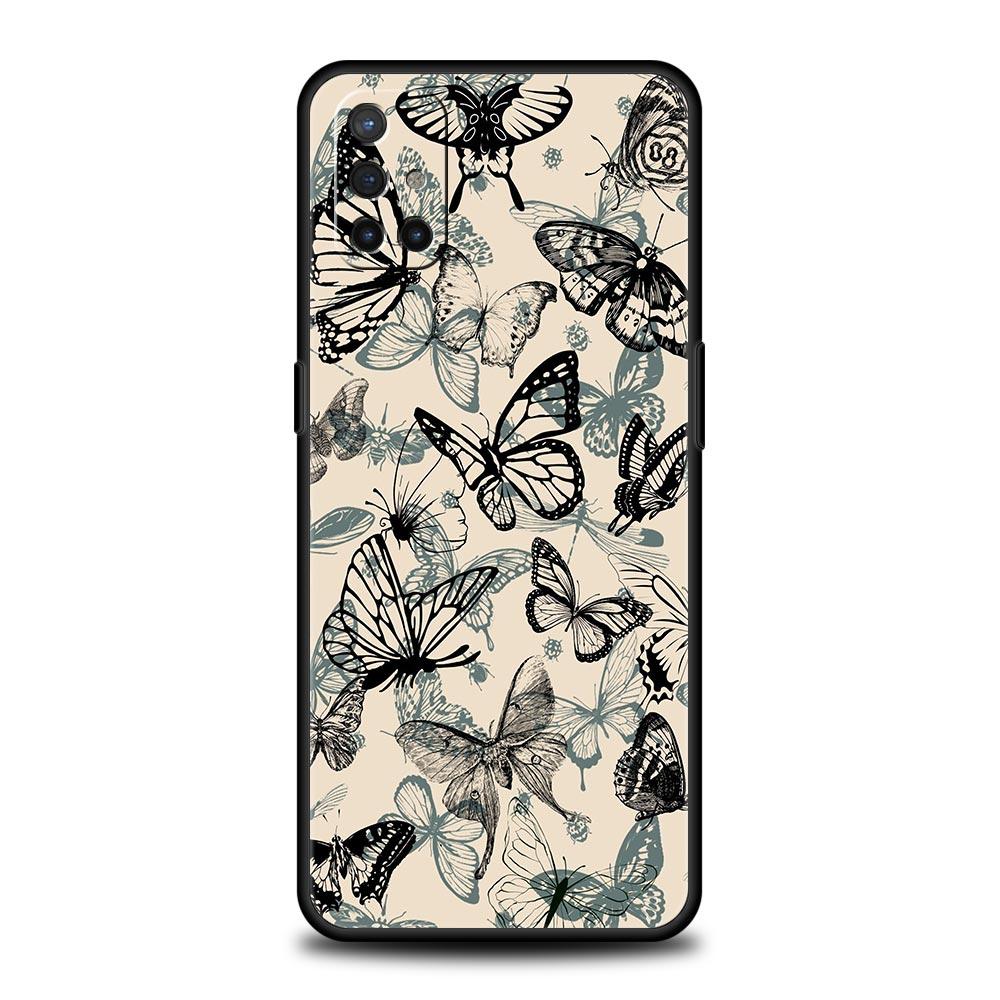 Fashionable Butterfly Flower Phone Case For Oneplus 13R 13 12R 11 10T 10R Nord N100 N200 N10 10 9 9R 9RT CE 3 2 Z Pro Soft TPU