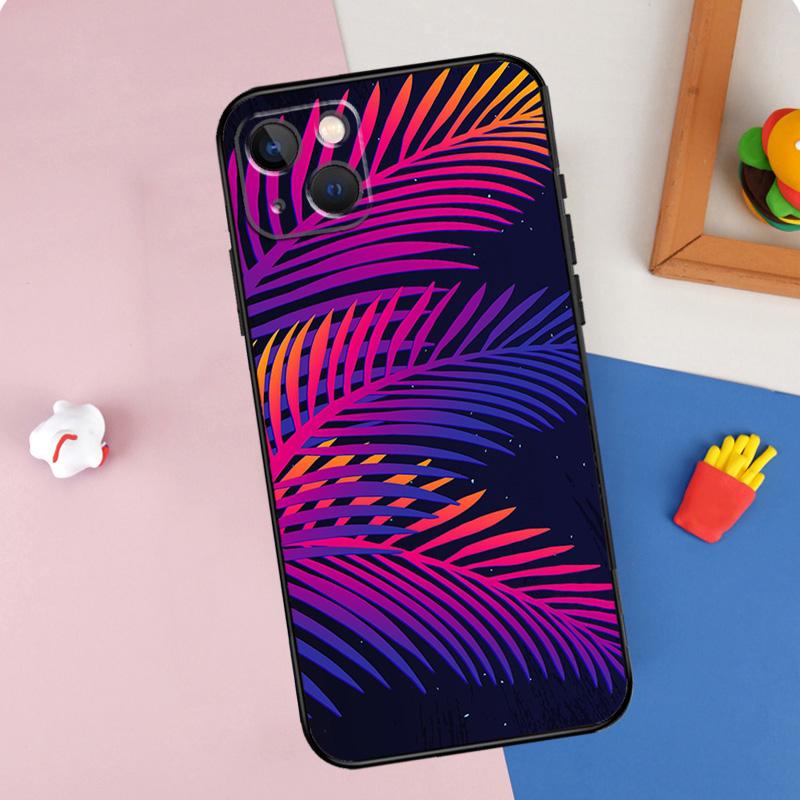 Tropical Leaves Phone Case For iPhone 16 Pro Max 11 12 13 14 15 Pro Max Mini 16e 15 16 Plus XR Cover Shell