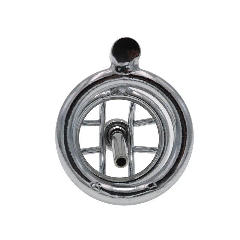 Men's Chastity Lock Metal Penis Cage with Catheter Gay Adult Sex Toys for Outdoor Wear Penis Restraints Cuckold Cock Ring