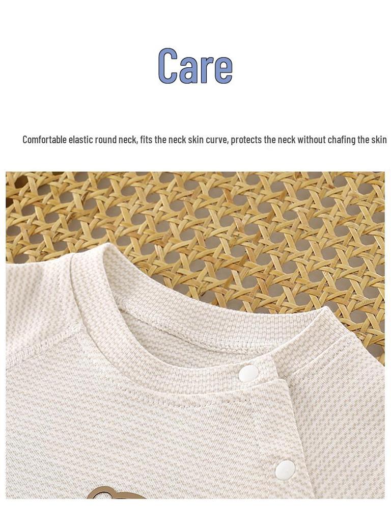 Pure Cotton Baby Romper: Spring & Autumn Long Sleeve Pajamas for Boys & Girls