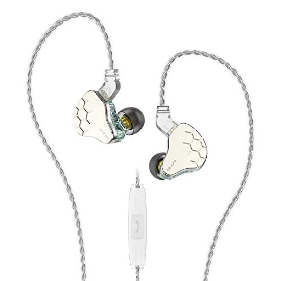 

Yinyoo KBEAR Lark Stereo In-Ear Monitor Earphones, Chinese Brand, Wired Earphones with Microphone, Noise Cancelling, 2-Pin Silver Plated,
