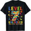 Birthday Level 7 Unlocked Awesome Since 2018 Building Blocks T-Shirt