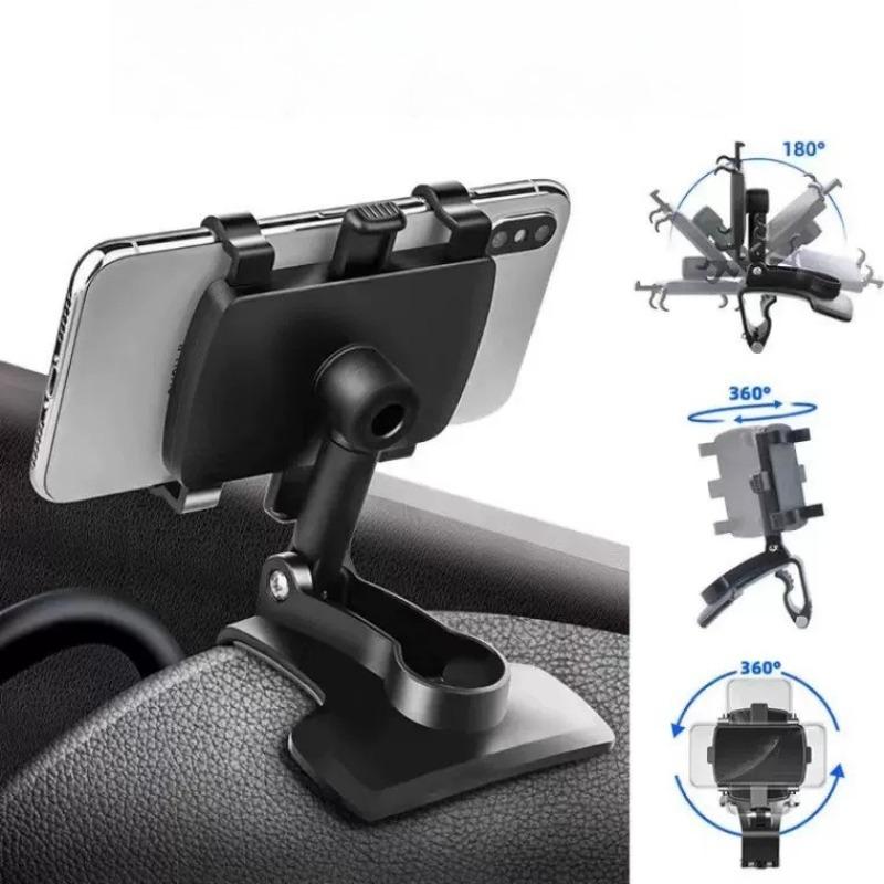 Car-mounted Mobile Phone Holder,360° Rotating and Folding Snap Fastener,dashboard Rearview Mirror Navigation Mobile Phone Holder