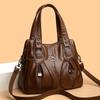 Vintage Faux Leather Handbag for Women Multi-pocket Shoulder Bag Casual Commuter Tote Bag Perfect for Daily Commuting Shopping Ladies' Holiday Gifts