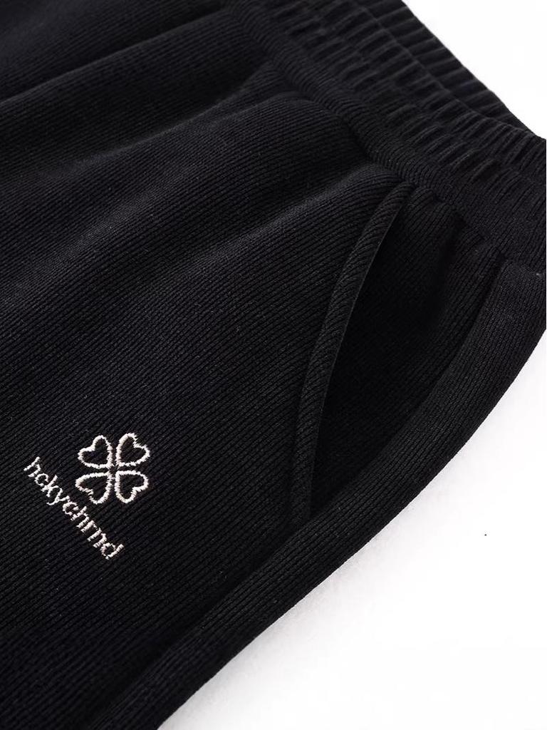 Mom's Velvet Winter Straight-Leg Elastic Waist Pants - Thick, Slimming, Versatile, Long, Deep Crotch for Grandma