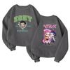 Children's Fashionable Lightweight Long-sleeved Round Neck Pullover With Pockets Printed Pullover