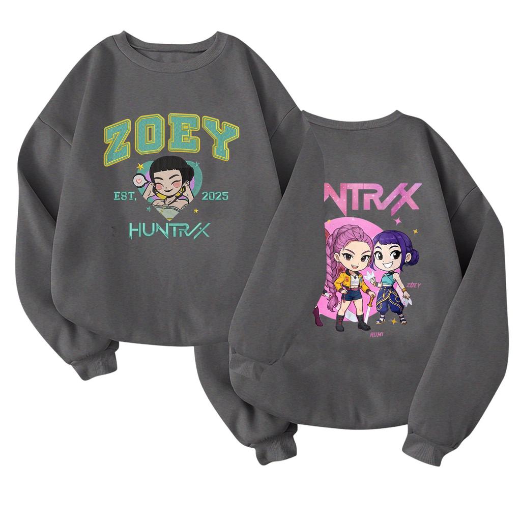 Children's Fashionable Lightweight Long-sleeved Round Neck Pullover With Pockets Printed Pullover