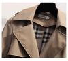 Women's Korean-Style Mid-Length Trench Coat - 2022 Autumn/Winter British Slim Fit Outerwear
