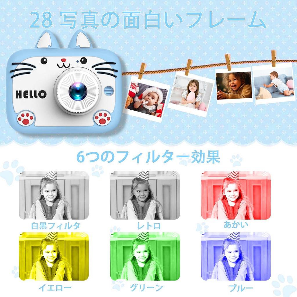 Nacyvcos Kids Toy Camera with 40MP 1080P HD 32GB SD Game 4x IPS Silicone Protective USB Ideal for Ages Elementary School Birthday Christmas Easy