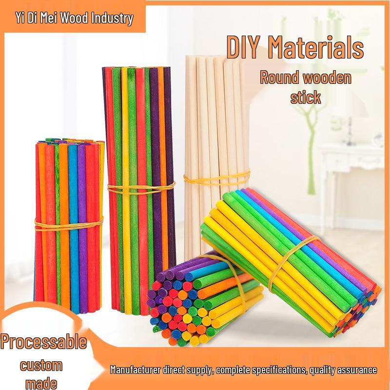 DIY Solid Wood Popsicle Sticks for Creative Handcrafted Models