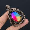 Rainbow Solar Quartz 999 Copper Wire Wrapped Pendant, Handmade Gemstone Pendant Jewelry, Gifts For Wife Brand New Pendant