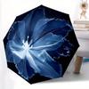 1pc Floral Bloom Automatic Open/close Folding Compact Umbrella, 8-Rib Sturdy Canopy, Lightweight Portable, Everyday Use, Gift, Outdoor Umbrella, Trave