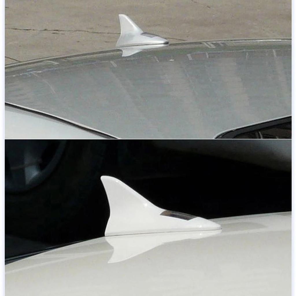 Universal Auto Car Led Warning Lamp Solar Powered Shark Fin Antenna Decorative Warning Signal Tail Light